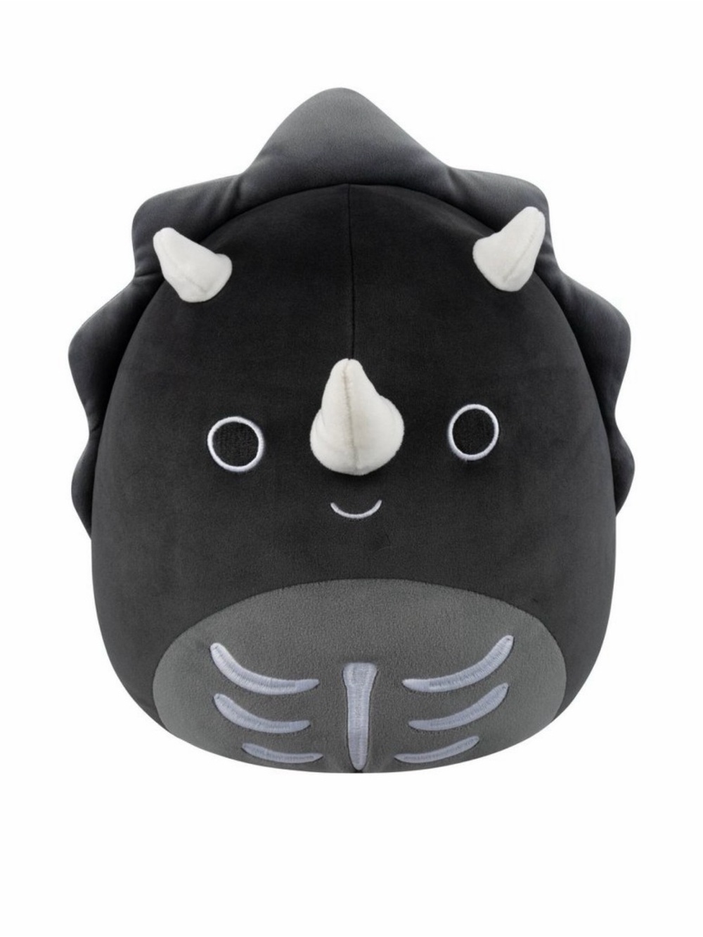 Squishmallows-Diesel Gray and Light Gray Triceratops Plush